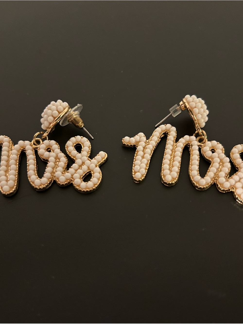 “Mrs” Beaded Earrings